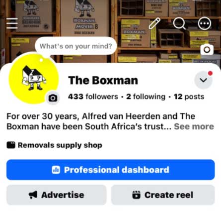 Facebook page managed by Pixly Media for Boxman Ballito