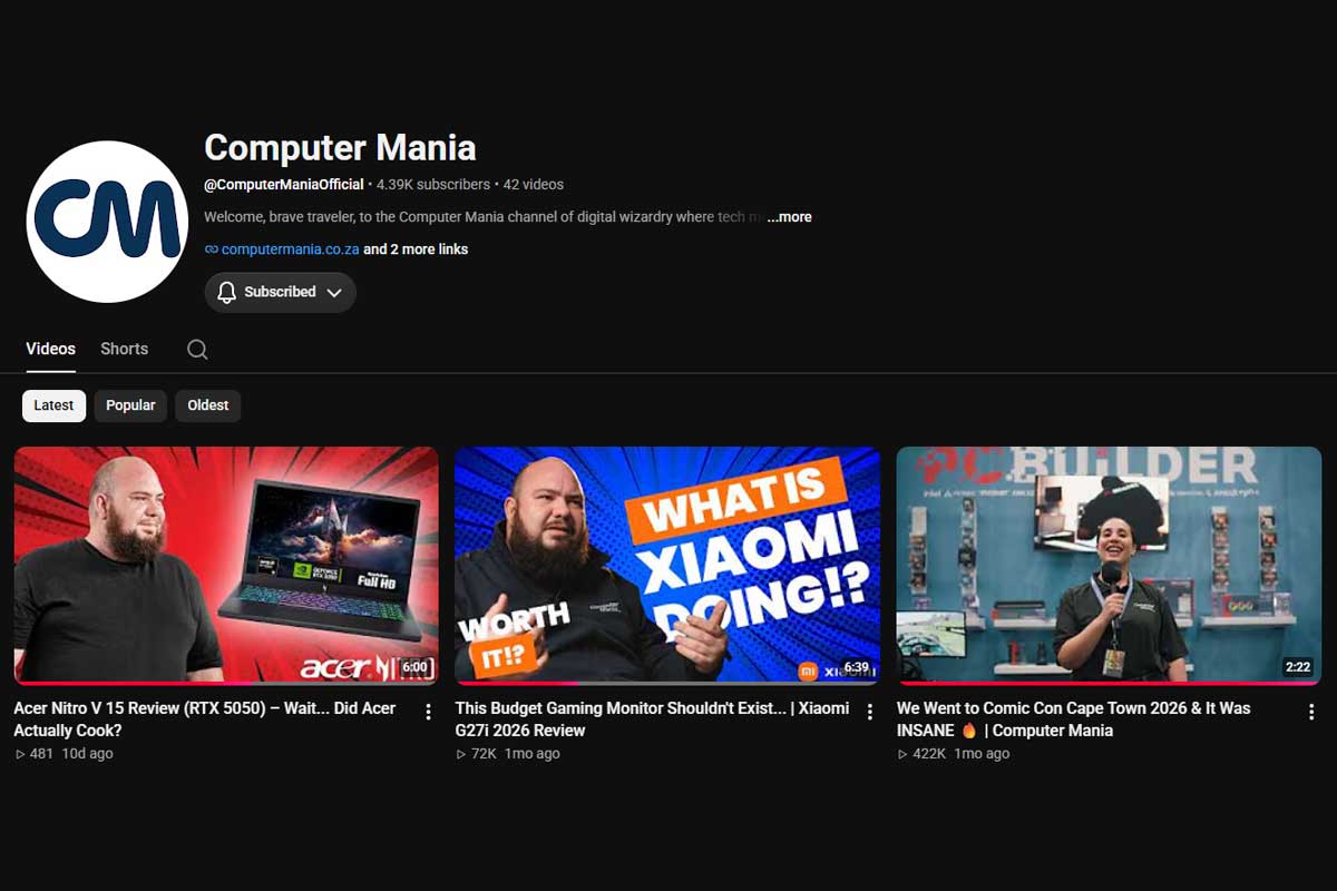 Client YouTube channel managed by Pixly Media
